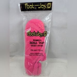 FootJoy Women's Pink Roll Top Sport Socks